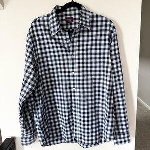 Untuckit Men's long sleeve button up shirt Office Work Preppy Academia Sz XL